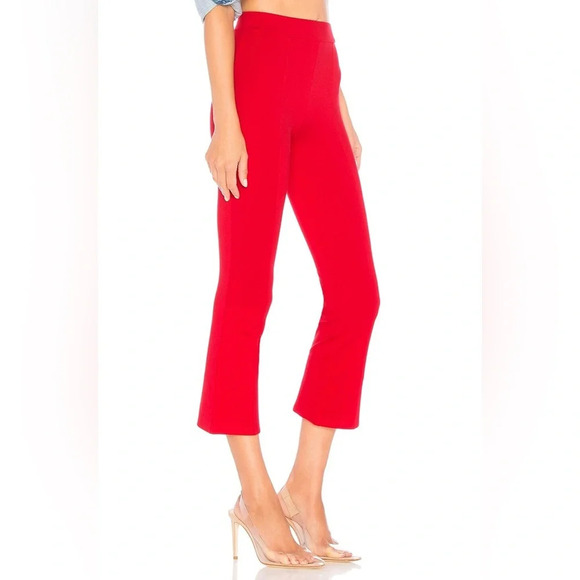 Lovers and Friends Lee Crop Pants Flare wide Leg High rise Waist Red revolve - Picture 6 of 12